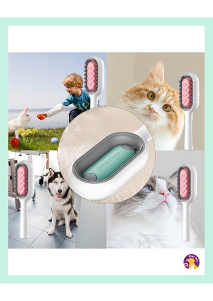 Su Hazneli Kedi Köpek Tarağı – Tüy Temizleme, Çift Taraflı, Masaj Etkili (Uzun Saclar Için)