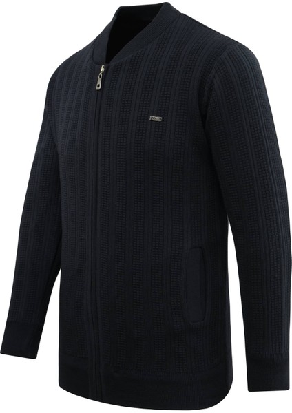 Erkek Astarlı Triko Mevsimlik Mont Hakim Yaka Çelik Örgü Desenli Klasik Kalıp - 5209T fiyatları