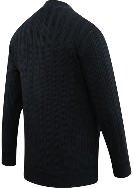 Erkek Astarlı Triko Mevsimlik Mont Hakim Yaka Çelik Örgü Desenli Klasik Kalıp - 5209T fırsatları