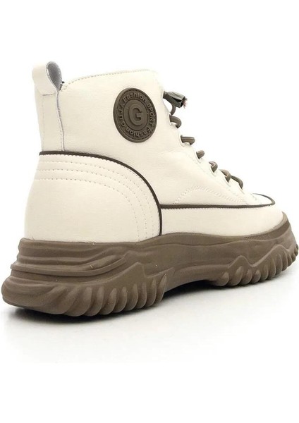 25K310-13 Kadın Kaymaz Taban Günlük Fermuarlı Bilekli Bot Bej fırsatları