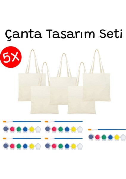 5'li Çanta Tasarım Etkinlik Seti - Sınıf Etkinlik/aktivite - Toplu Etkinlik