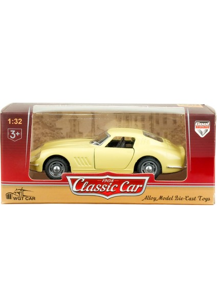 Die Cast 1:32 Klasik Spor Çek Bırak Araba Açık Sarı fiyatları