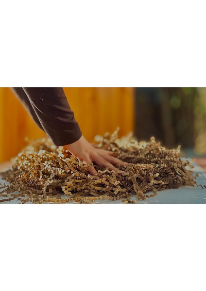Kahverengi Kraft 100 gr Kırpık Kağıt, Z Zigzag, Süs Hediye Kutu Dolgu Kağıt Kırpık Kutu Içi Süsleme modelleri