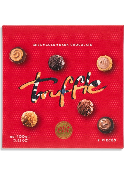 Sütlü Bitter Gold Çikolata Truffle Kırmızı Kutu 100 gr Glutensiz modelleri