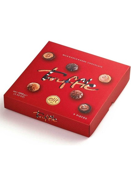 Sütlü Bitter Gold Çikolata Truffle Kırmızı Kutu 100 gr Glutensiz fırsatları