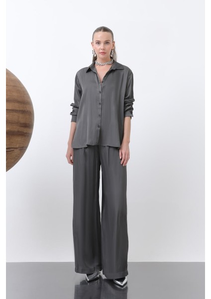 Kadın 32259 Saten Belden Bağlamalı Pantalon fiyatları