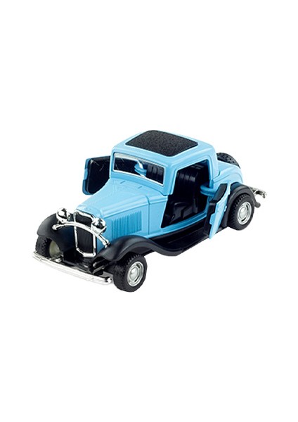 Die Cast 1:32 Retro Hot Rod Çek Bırak Araba Mavi