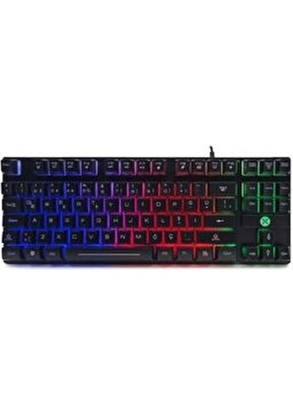 DKA006 KBL-088 Led Işıklı Kablolu Oyuncu Klavyesi Ergonomik Tasarım Kare Tuşlar fiyatları