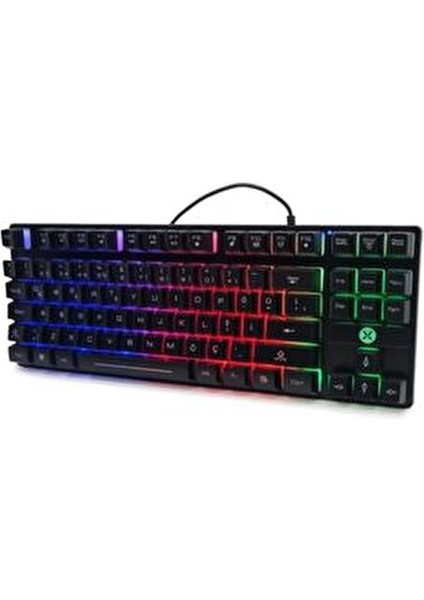 DKA006 KBL-088 Led Işıklı Kablolu Oyuncu Klavyesi Ergonomik Tasarım Kare Tuşlar modelleri