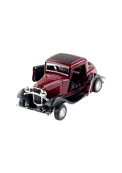 Die Cast 1:32 Retro Hot Rod Çek Bırak Araba Bordo