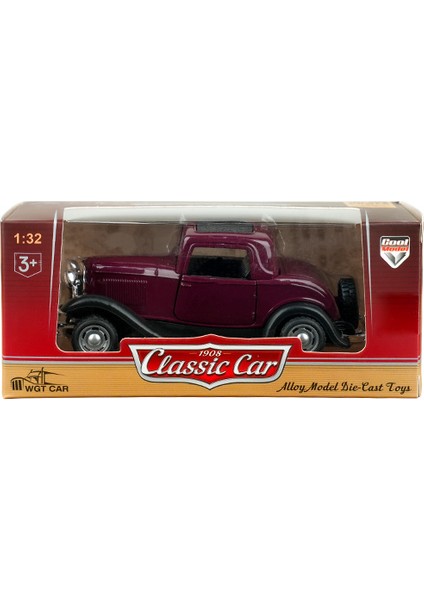 Die Cast 1:32 Retro Hot Rod Çek Bırak Araba Bordo fiyatları