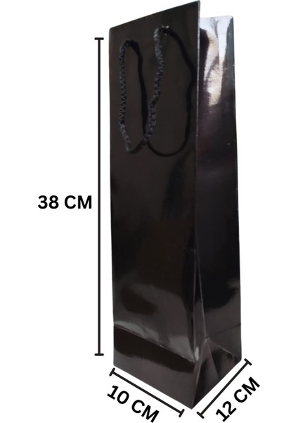 Şişe Taşıma Çantası, Şişelik, Hediye, Alışveriş, Parti Için Karton Çanta, Siyah, 25 ADET,38X12X10 cm fiyatları