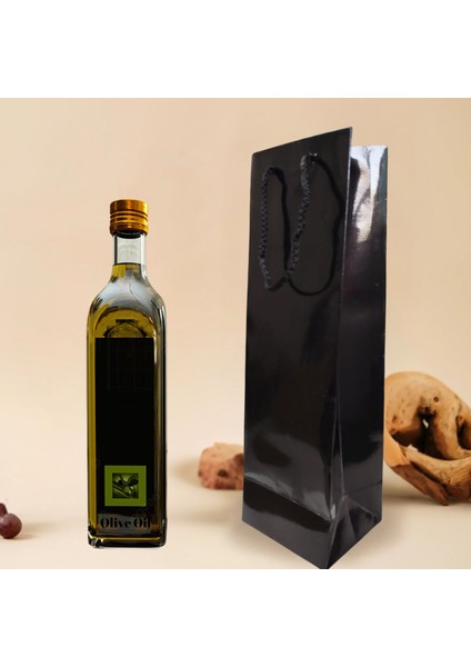 Şişe Taşıma Çantası, Şişelik, Hediye, Alışveriş, Parti Için Karton Çanta, Siyah, 25 ADET,38X12X10 cm modelleri