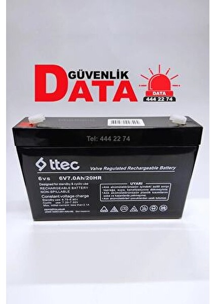 6V 7AH 20HR Bakımsız Kuru Akü Uzun Ömürlü Güç Kaynağı 15x9,4x3,5 cm Oyuncak Arabalar için