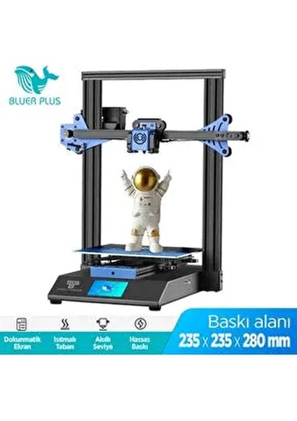 Bluer V3-90P 3D Yazıcı Çift BMG Ekstrüder ve Otomatik Tesviye Özellikleri indirimleri