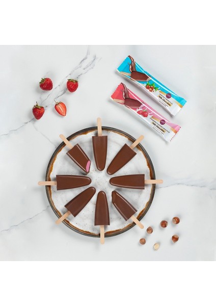 Dondurma Çubuğunda Dolgulu Sütlü Çikolata 35g 10'lu Set (10x35g) Glutensiz