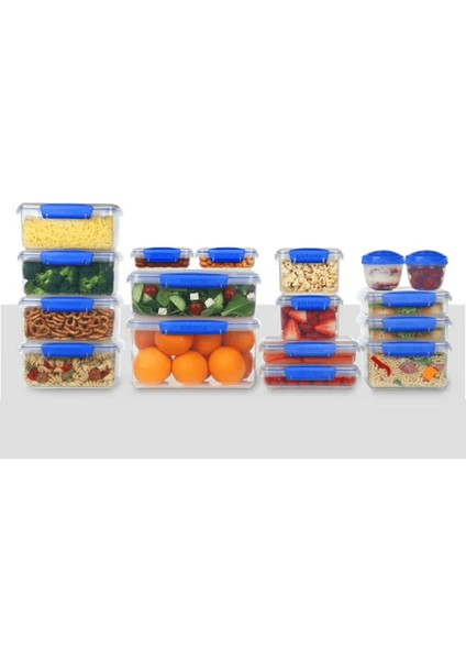 Klıp It Saklama Kabı Seti, 34 Parça, Bpa Free, Mavi