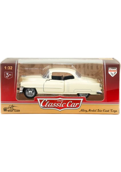 Die Cast 1:32 Retro Klasik Coupe Çek Bırak Araba Krem fiyatları