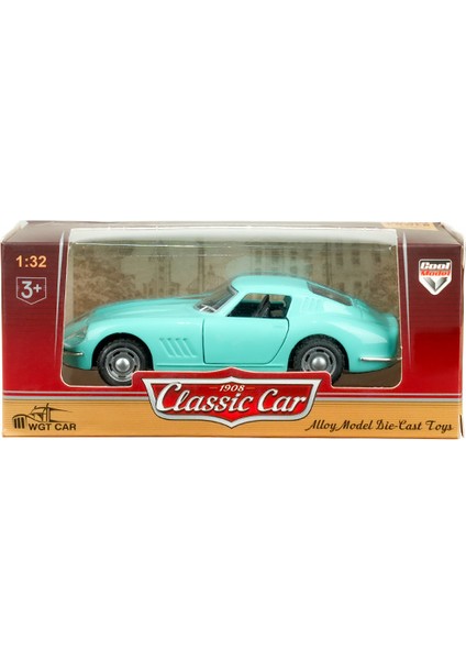 Die Cast 1:32 Klasik Spor Çek Bırak Araba Turkuaz fiyatları