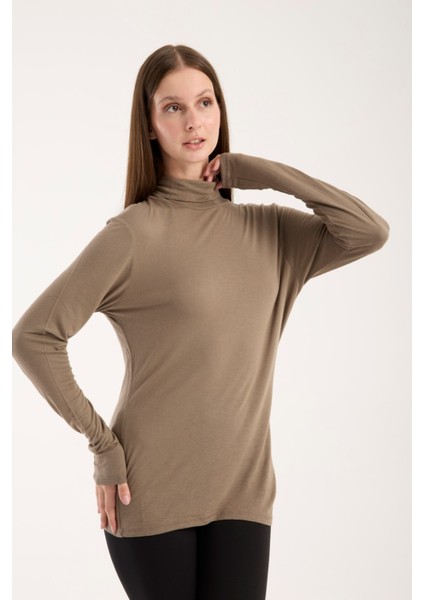 Kadın Balıkçı Yaka Ince Triko Bluz – Esnek ve Yumuşak Doku 3012