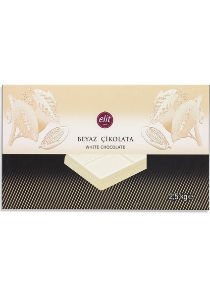 Beyaz Kuvertür Çikolata 2,5kg Glutensiz