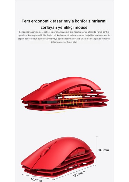 M259 Alüminyum Magnezyum Alaşımlı Oyuncu Mouse, Pixart PAW3395 Optik Sensör, 26000 Dpı 2.4ghz / Usbc modelleri