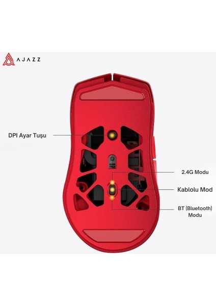 M259 Alüminyum Magnezyum Alaşımlı Oyuncu Mouse, Pixart PAW3395 Optik Sensör, 26000 Dpı 2.4ghz / Usbc indirimleri