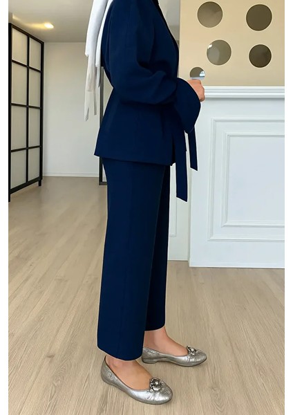 Önden Dikişli Scuba Pantolon Beyaz fiyatları