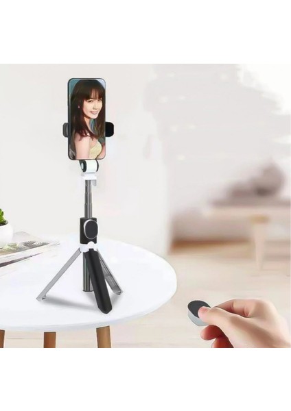 Taşınabilir Kablosuz Bluetooth Özellikli Uzaktan Kumandalı Selfie Çubuğu Tripod fırsatları
