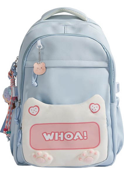 Yeni Yüksek Değerli Büyük Kapasiteli Ortaokul ve Lise Öğrencileri Kız Çanta Hafif Okul Çantası Moda Eğlence Omuz Sırt Bilgisayar Çantası (Yurt Dışından)