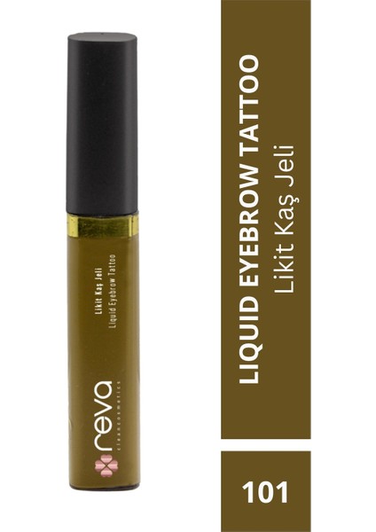 Kahverengi Likit Kaş Maskarası & Liquid Eyebrow Tattoo 5ml No: 101 - Vegan & Temiz Içerikli