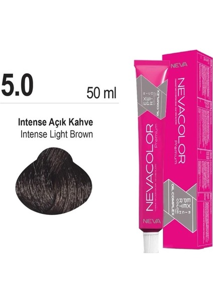 color Saç Boyası 5.0 Yoğun Açık Kahve