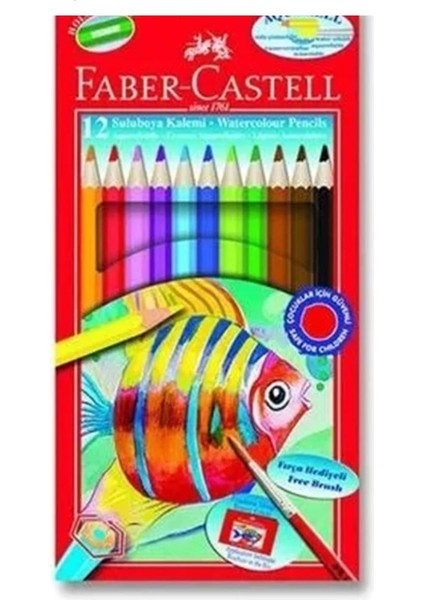 Faber Castell Aquarell Boya Kalemi 12 Li Karton Kutu