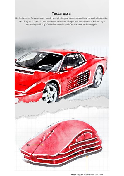 M259 Alüminyum Magnezyum Alaşımlı Oyuncu Mouse, Pixart PAW3395 Optik Sensör, 26000 Dpı 2.4ghz / Usbc