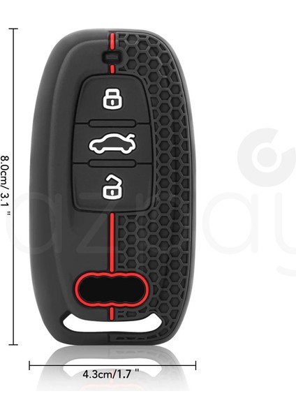 Audi A1 A3 A4 A5 A6 A7 A8 Q3 Q5 Q7 S4 S5 S6 S7 S8 R8 Tt Silikon Desenli Anahtar Kılıfı
