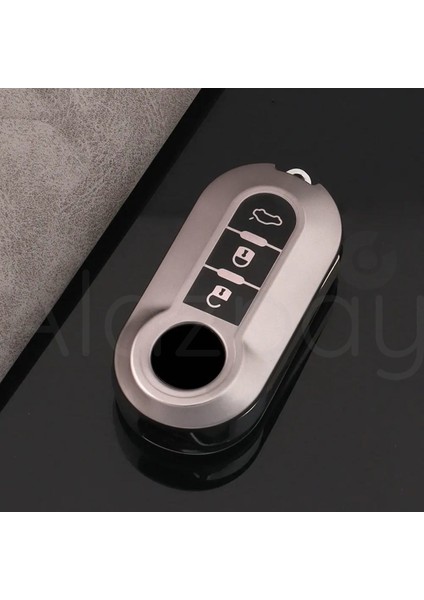 Fiat 500 Doblo Fiorino Punto Ducato Bravo Panda Titan Gri Tpu Anahtar Kılıfı