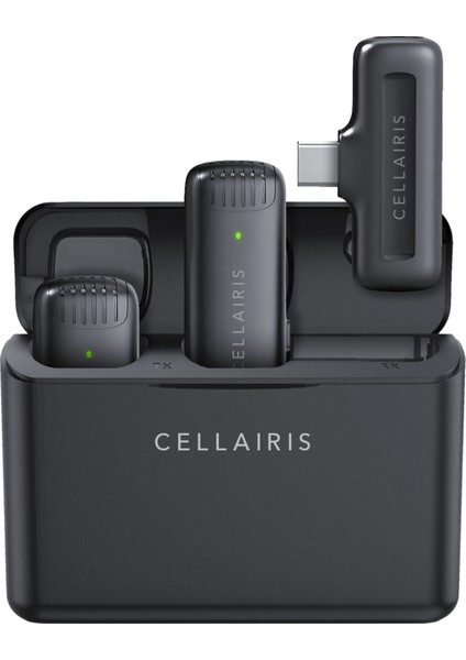 Kablosuz Lavalier Çift Mikrofon - Siyah fiyatları