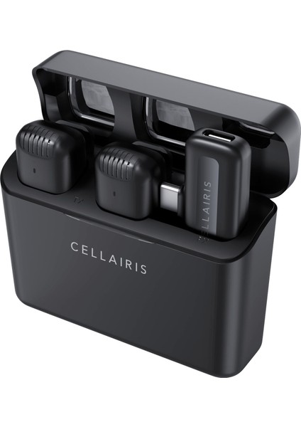 Kablosuz Lavalier Çift Mikrofon - Siyah modelleri