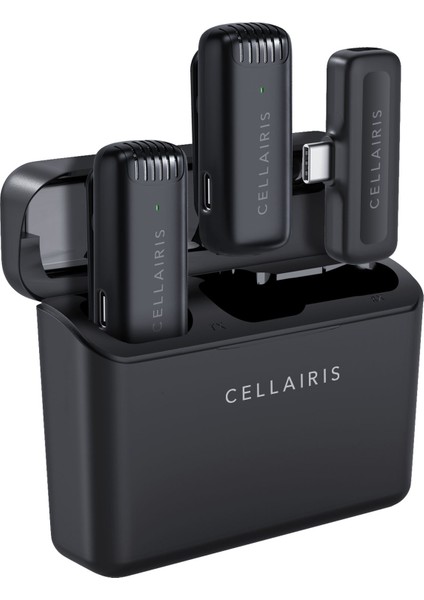 Kablosuz Lavalier Çift Mikrofon - Siyah fırsatları