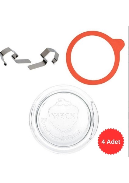 Kavanoz Çap 120 mm Aksesuar Seti (4 Adet)