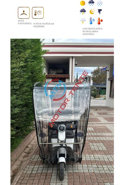 Mona Emon 3 Tekerli Motor Brandası - Siyah modelleri