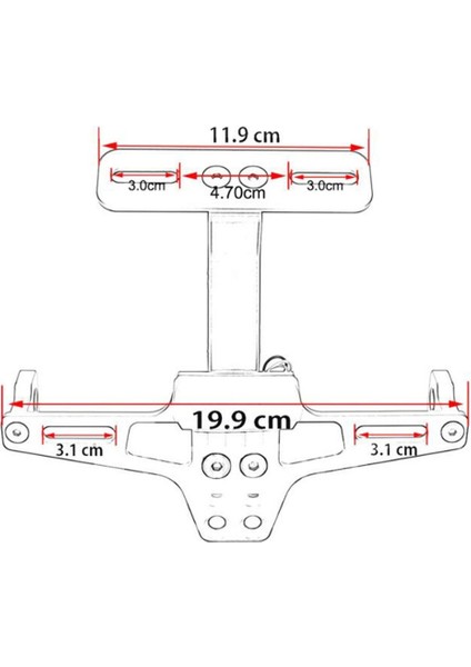 LED Işık ile Altın Ayarlanabilir Motosiklet Lisansı Tutucu Numaralı Plaka Braketi (Yurt Dışından) fiyatları