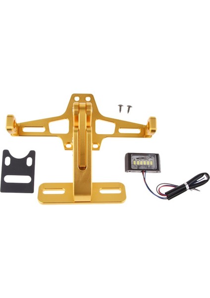 LED Işık ile Altın Ayarlanabilir Motosiklet Lisansı Tutucu Numaralı Plaka Braketi (Yurt Dışından) modelleri