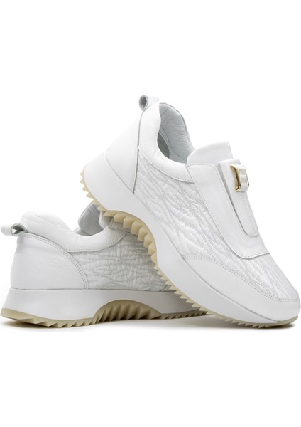 Nero Niu Hakiki Deri Kadın Beyaz Casual Spor Sneaker Ayakkabı indirimleri