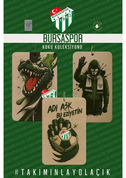 Bursaspor Lisanslı Araç Kokusu – 3’lü Set fiyatları