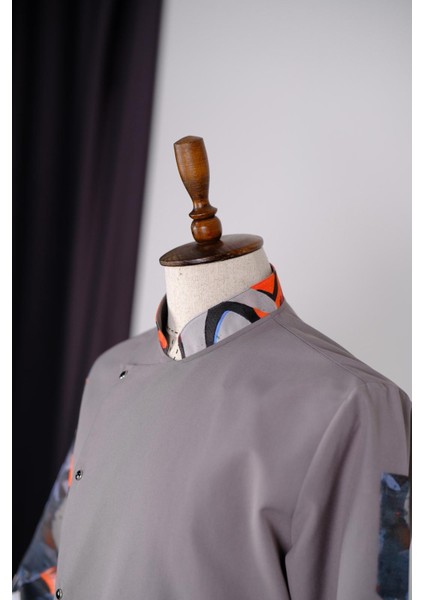 Aşçı Ceketi Ithal Kumaş Desenli Unisex Çıtçıtlı Uzun Kollu Chef Aşçı Mutfak Ceketi modelleri