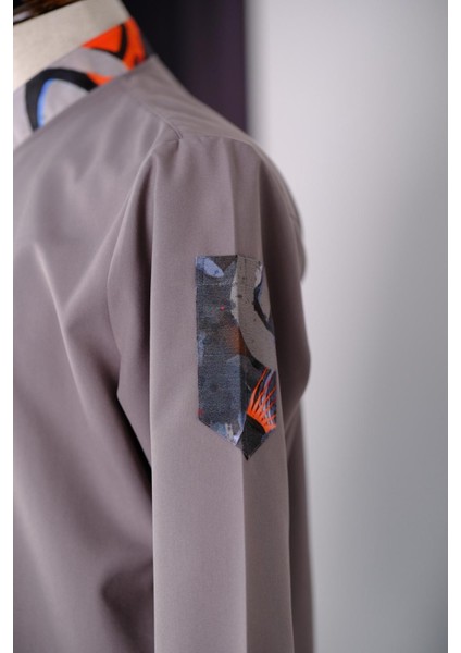 Aşçı Ceketi Ithal Kumaş Desenli Unisex Çıtçıtlı Uzun Kollu Chef Aşçı Mutfak Ceketi