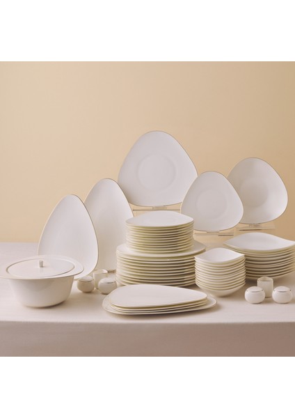 Fine Pearl Tristan 62 Parça 12 Kişilik Yemek Takımı Gold