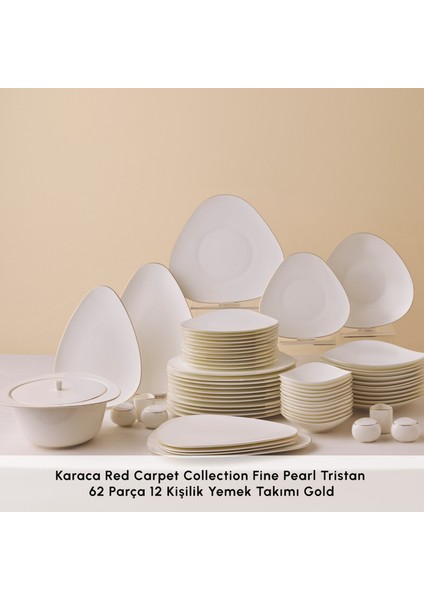 Fine Pearl Tristan 62 Parça 12 Kişilik Yemek Takımı Gold modelleri
