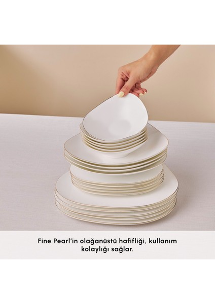 Fine Pearl Tristan 62 Parça 12 Kişilik Yemek Takımı Gold